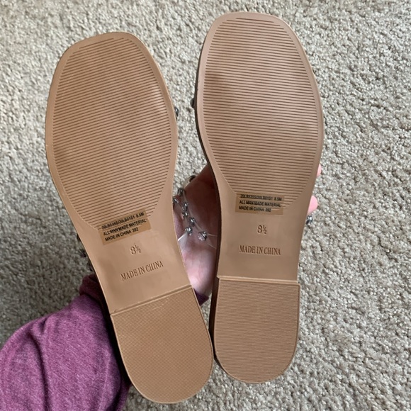 NWOB Steve Madden Strappy Jewel Stud Slides - Picture 2 of 3